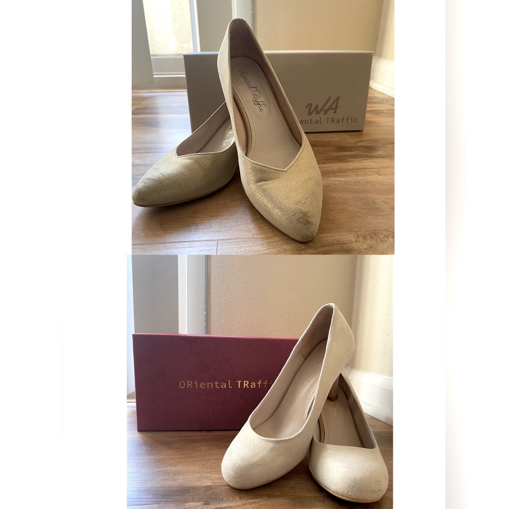 Two Pairs Of Heel Pumps (US size 4-5)